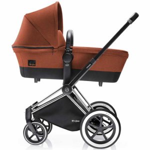 Cybex Коляска для новорожденных Priam LUX (Autumn Gold на шасси All Terrain Chrome)