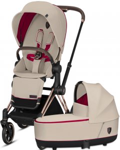 Cybex Priam III Ferrari | 2-в-1 (Silver Grey на шасси Rosegold)