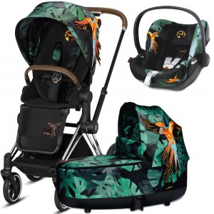 Cybex Priam III Birds of Paradise с автокреслом Cloud Z | 3-в-1 (Birds of Paradise на шасси Chrome)