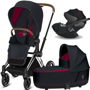 Cybex Priam III Ferrari с автокреслом Cloud Z | 3-в-1 (Victory Black на шасси Chrome)
