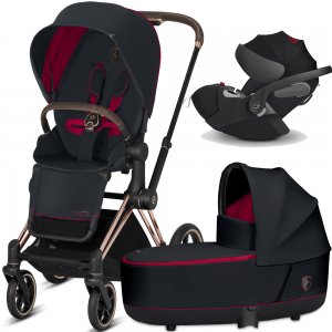 Cybex Priam III Ferrari с автокреслом Cloud Z | 3-в-1 (Victory Black на шасси Rosegold)