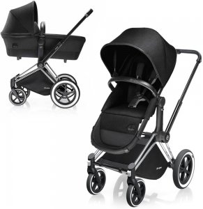Cybex Priam Light | 2-в-1 (Happy Black на шасси All Terrain Chrome)