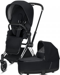 Cybex Priam III | 2-в-1 (Premium Black на шасси III Chrome Black)