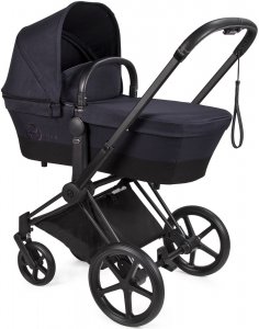 Cybex Priam III для новорожденных со спальным блоком LUX (Midnight Blue на шасси Matt Black 2019)