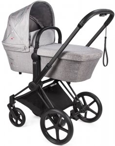 Cybex Priam III для новорожденных со спальным блоком LUX (FE Koi на шасси Matt Black 2019)