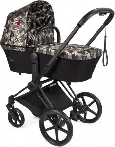 Cybex Priam III для новорожденных со спальным блоком LUX (FE Butterfly на шасси Matt Black 2019)
