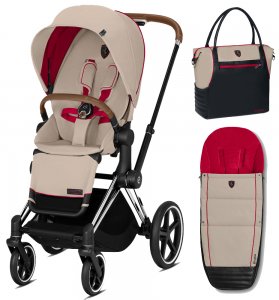 Cybex Priam III Ferrari (Silver Grey на шасси Chrome + Накидка и сумка)