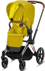 Cybex Priam III (Mustard Yellow на шасси III Rosegold)