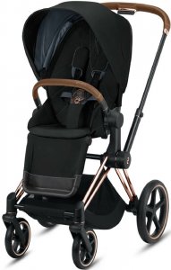 Cybex Priam III (Deep Black на шасси III Rosegold)