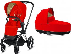 Cybex Priam III | 2-в-1 (Autumn Gold на шасси III Chrome black)