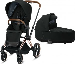 Cybex Priam III | 2-в-1 (Deep Black на шасси III Rosegold)