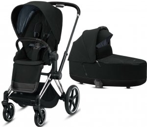 Cybex Priam III | 2-в-1 (Deep Black на шасси III Chrome black)