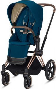 Cybex Priam III (Mountain Blue на шасси III Rosegold)