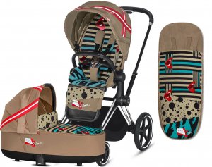 Cybex Priam III KK One Love I 2-в-1 (KK One Love на шасси Chrome Black + накидка на ноги)