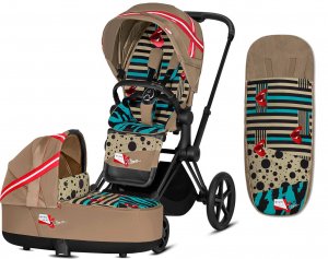 Cybex Priam III KK One Love I 2-в-1 (KK One Love на шасси Matt Black + накидка на ноги)