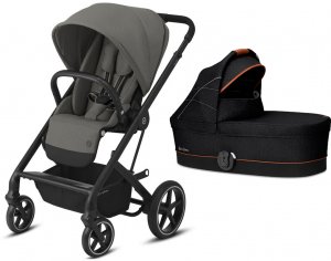 Cybex Balios S | 2-в-1 (LUX Soho Grey на шасси Black (с дождевиком) | DENIM Lavastone Black)