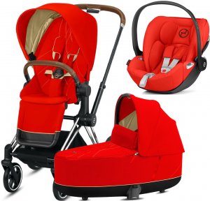 Cybex Priam III с автокреслом Cloud Z | 3-в-1 (Autumn Gold на шасси III Chrome)
