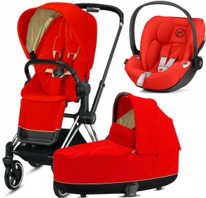 Cybex Priam III с автокреслом Cloud Z | 3-в-1 (Autumn Gold на шасси III Chrome Black)