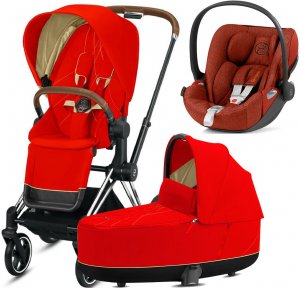 Cybex Priam III с автокреслом Cloud Z | 3-в-1 (Autumn Gold на шасси III Chrome (Cloud Plus) )