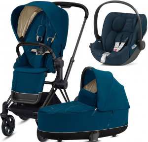Cybex Priam III с автокреслом Cloud Z | 3-в-1 (Mountain Blue на шасси Matt Black (Cloud Plus))