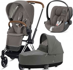 Cybex Priam III с автокреслом Cloud Z | 3-в-1 (Soho Grey на шасси Chrome (Cloud Plus))