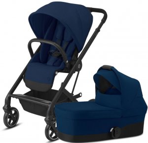 Cybex Balios S LUX | 2-в-1 (Navy Blue на шасси Black (с дождевиком прогулочного блока))