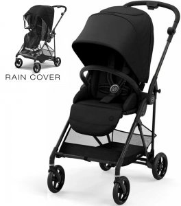 Cybex Melio Carbon (Deep Black с дождевиком)
