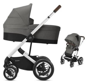 Cybex Talos S LUX | 2-в-1 (Soho Grey на шасси Silver с дождевиками)